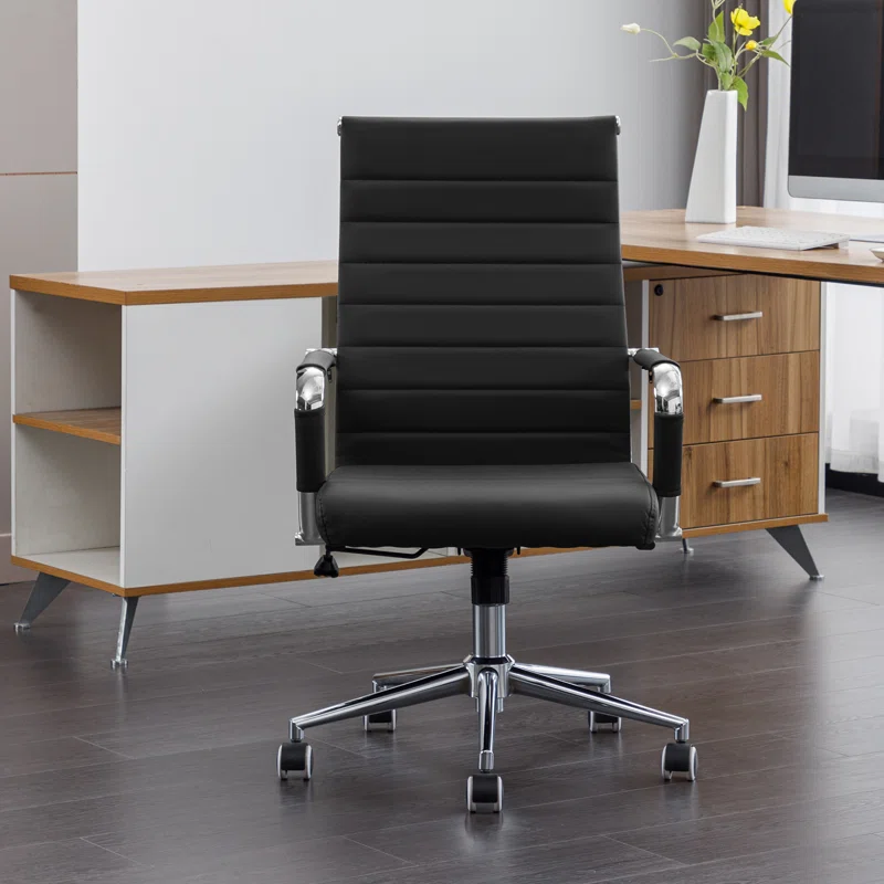 Rolling Ergonomic Office Desk Chair By Ivy Bronx - Image 4